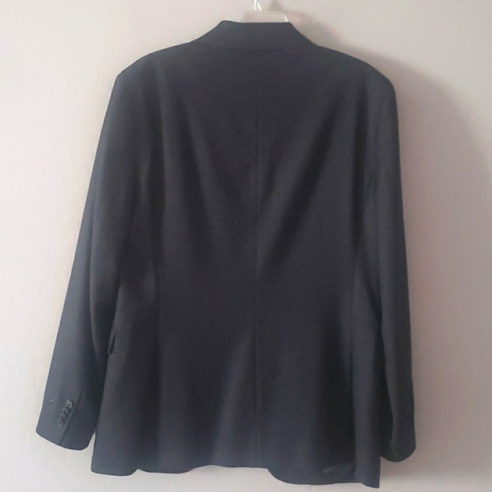 Banana Republic Modern Classic Heather Suit Jacket Blazer Charcoal Blue NWOT - Picture 11 of 17